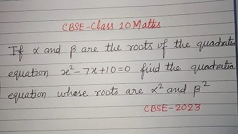 If alpha and beta are the roots of the quadratic equation x²-7x+10=0 then find the equation whose...