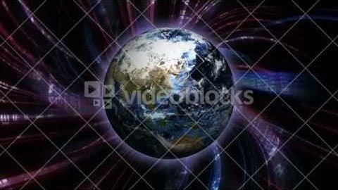 Earth and Abstract Technology Animation Background, Rendering, 3D, CGI, 4k