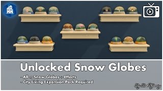 Bakies The Sims 4 Custom Content: 15 Unlocked Snow Globes