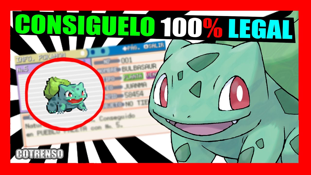 Como obtener a bulbasaur en pokemon rojo fuego