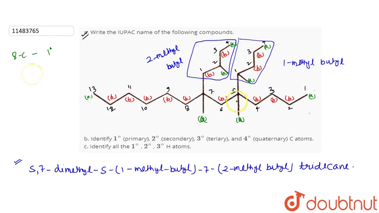 a. Write the IUPAC name of the following compounds. YouTube