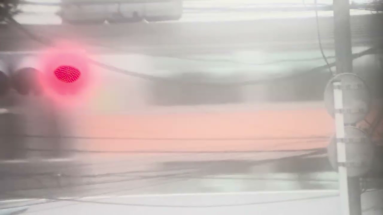 大雨の中 JR中央本線電車