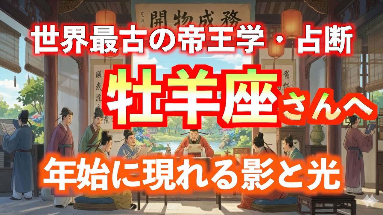 世界最古の帝王学・占断｜牡羊座に訪れる1月の衝撃と転機とは