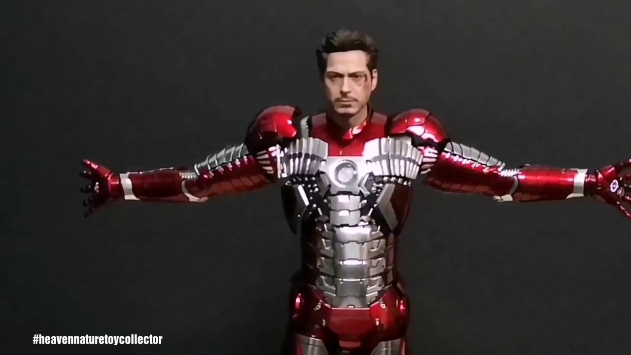 IRON MAN MARK V SUIT UP SCENE STOP MOTION Hot Toys Mms400 DS18 钢铁侠 Mark