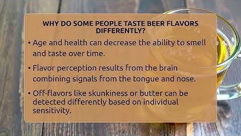 Why Do Some People Taste Beer Flavors Differently? - The Pint Guy