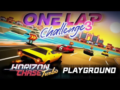 Horizon Chase Turbo (PC) - ONE LAP CHALLENGE 3 PLAYGROUND SEASON Gameplay 1080p 60fps