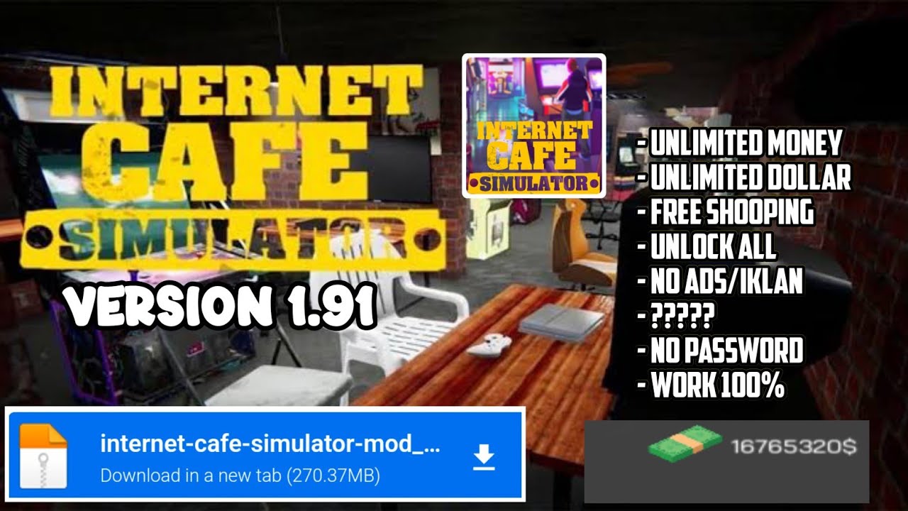 DOWNLOAD CAFE SIMULATOR MOD APK V1.91 UNLIMITED MONEY YouTube