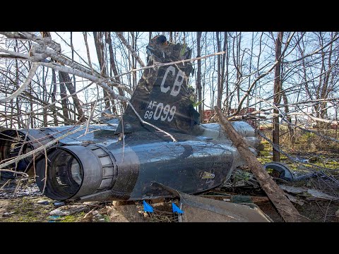 Double Fatal Crash of T-38C Air Force Fighter Trainer (HUD footage)