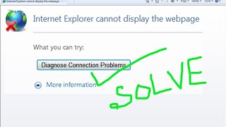 Diagnose Connection Probleminternet Explorinternet Errorhow To Solve Internet Error