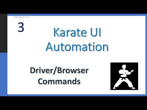 03- Karate UI Automation | Browser/Driver Commands