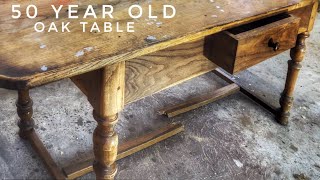 Restoring a 50 year old OAK Table. Woodworking and Restoration.