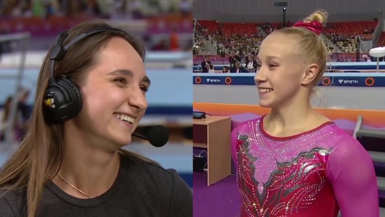 Interview Viktoria Komova & Viktoria Listunova (ENG subtitles) Uneven Bars Final - Russian Cup 2023