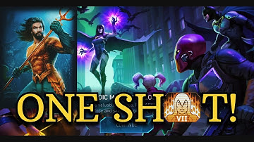 ONE SHOT!🔥 Boss RAVEN by AQUAMAN H7 Advent Of Chaos Solo Raid Injustice 2 Mobile Gameplay +Artifacts