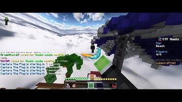 Playing CTF 2v2 on Cubecraft with @VoltDH