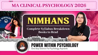 NIMHANS MA Clinical Psychology 2026 | Complete Syllabus, Books &amp; Preparation Strategy