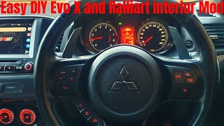 Evo X & Ralliart DIY Gauge Cluster Surround Removal And Painting ( Easy DIY Interior Mod )