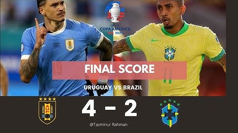 Copa America Today Match Uruguay vs Brazil 0-0 PEN 4-2 Highlights
