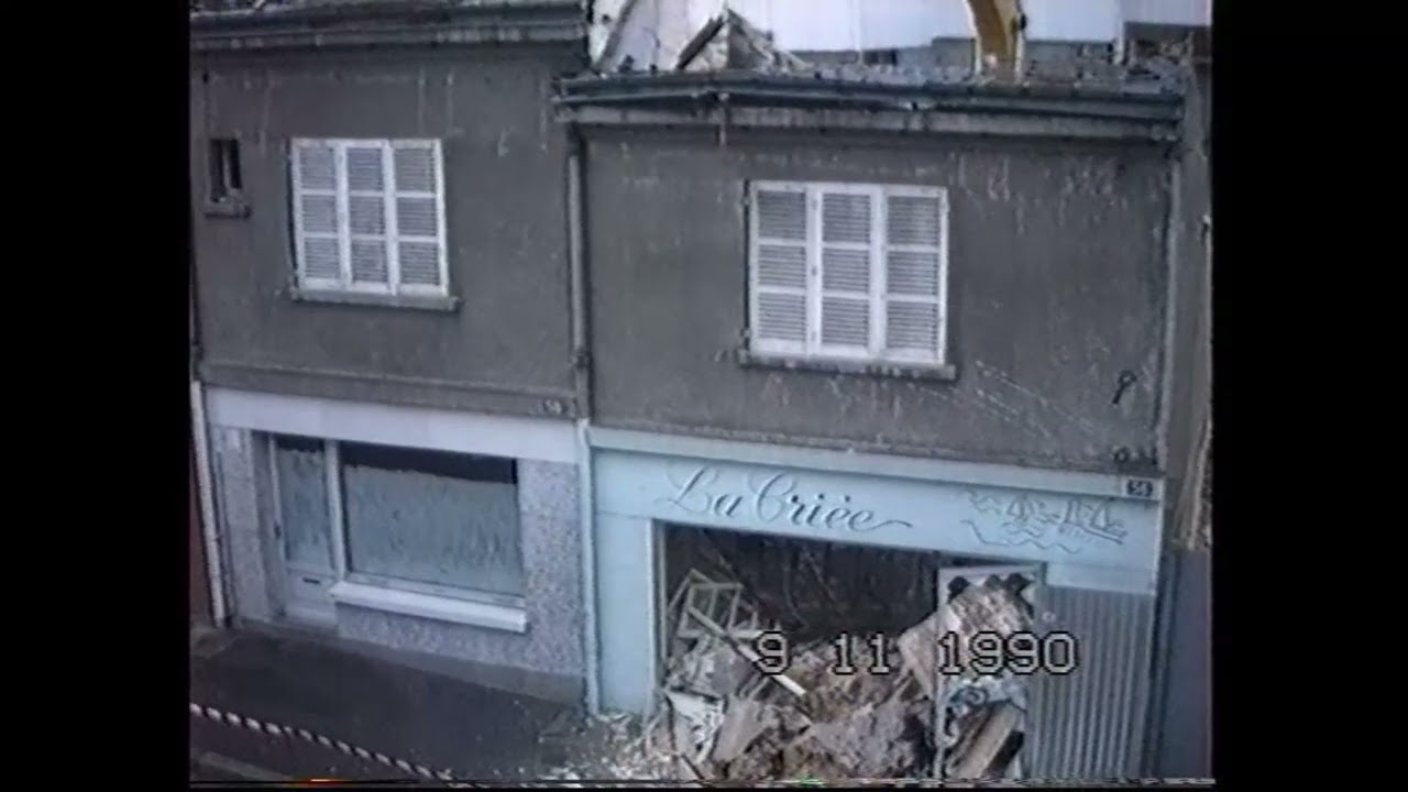 1990 chantier Thiol déconstruction des numéros 54 - 56 - 58 de la rue Saint Martin