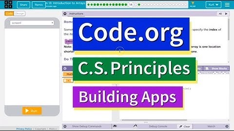 Introduction to Arrays Lesson 13.14 Tutorial with Answers Code.org CS Principles