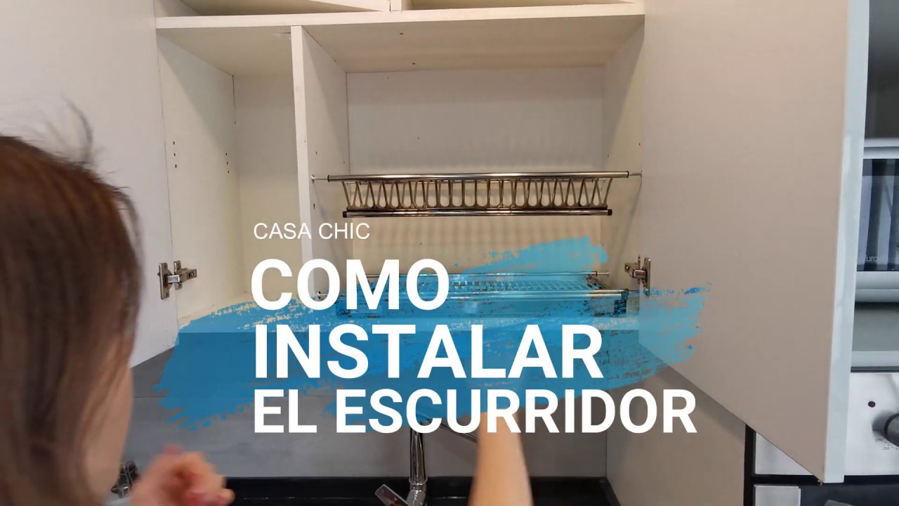 Instalando Porta platos metálico, How to install kitchen accessories 