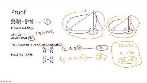 Theorem of Area of Similar Triangles