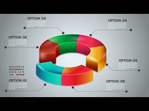 Vector 3D Pie Chart Infographic Design Template Free Illustrator Tutorial