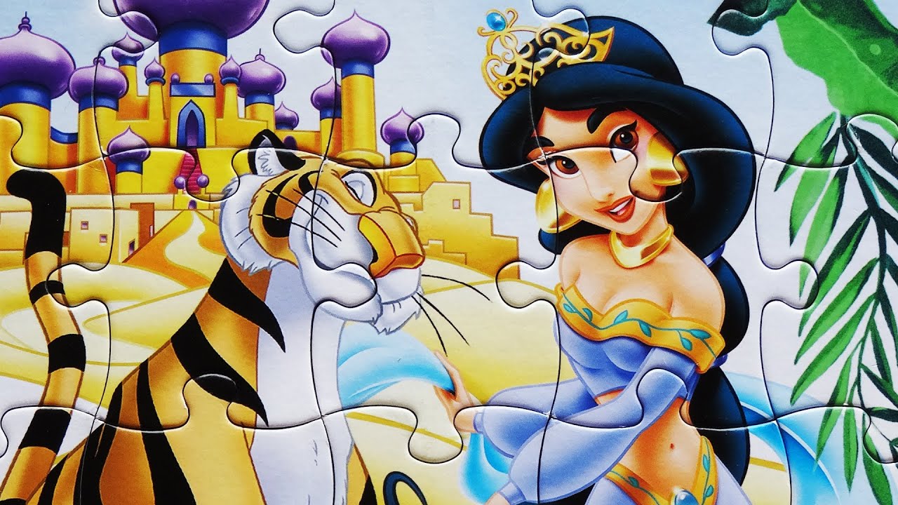 JASMINE Jigsaw Disney Princess Games Puzzle For Kids Rompecabezas De