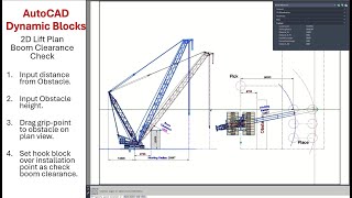 AutoCAD Dynamic Blocks for Lift Plans - Boom Clearance Check.
