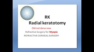 Ophthalmology 052 a Radial Keratotomy RK Myopia Surgery Corneal Disadvantages