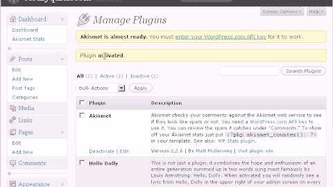Setup Akismet Spam Blocking Plugin