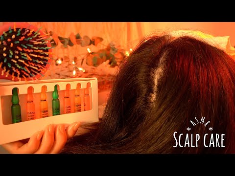 [ASMR] Autumn Cozy Scalp & Hair Care | Vitamin Booster, Hair Brushing, Scalp Scratching | No Talking