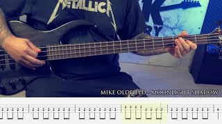 MIKE OLDFIELD - Moonlight Shadow [BASS COVER + TAB]