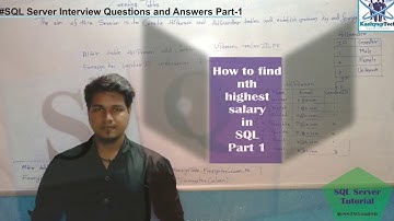 How to find the nth highest salary in SQL | SQL Interview Questions and Answers-Part 1