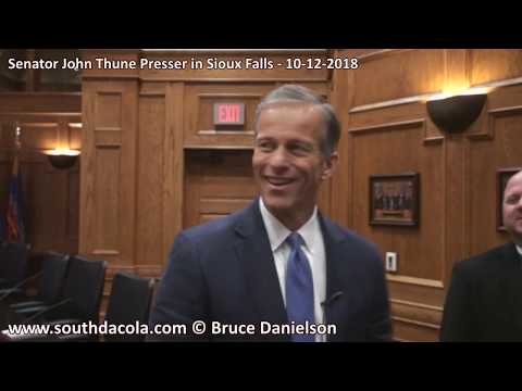 2018-10-12 Sen John Thune Post Sioux Falls Hearing Presser