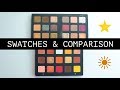 Natasha Denona Sunset palette Swatches and comparison with the Star palette | Beautylashes19