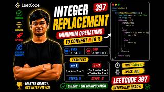 LeetCode 397: Integer Replacement | Greedy + Bit Manipulation Explained 🔥 | C++ Optimal Solution