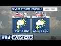 Wral weather alert day calm morning ahead of level 2 risk for severe storms wednesday evening