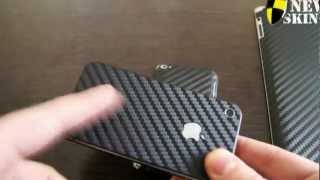 Карбоновые наклейки для IPhone 4 S, IPAD, IPOD от NEWSKINS.avi