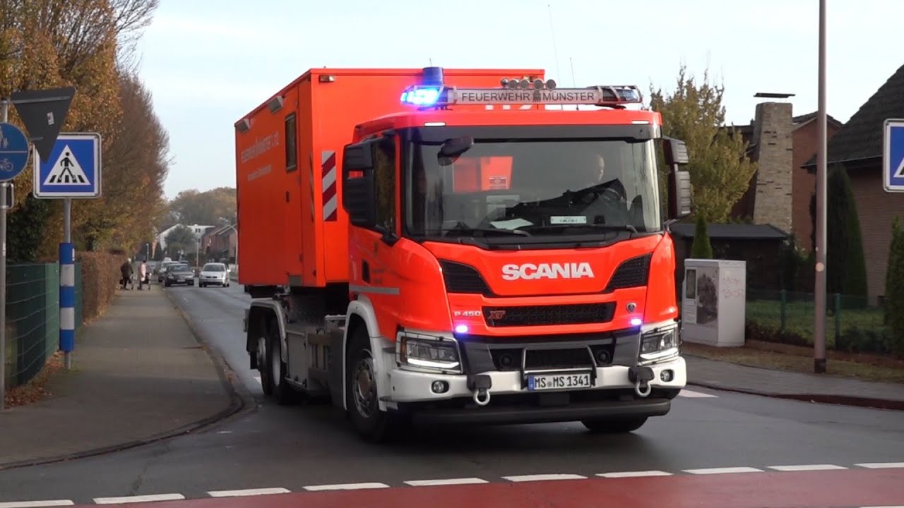 NEUE WLF GENERATION - BF und FF Münster auf Einsatzfahrt