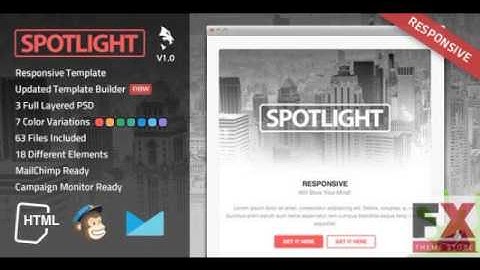 Preview Spotlight Responsive Email Template TForest