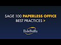 Using sage 100 paperless office