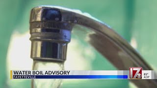 Boil water advisory across Fayetteville due to water main break