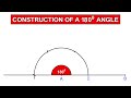 How to Construct a 180° Angle Without a Protractor | Geometry Tutorial