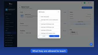 38 — Managing a tutor: profile, courses, rate and availability