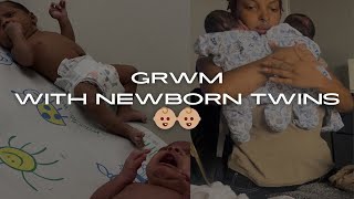 GRWM WITH NEWBORN TWINS l 1 MONTH OLD l DOCTORS APPOINTMENT l AESTHETIC