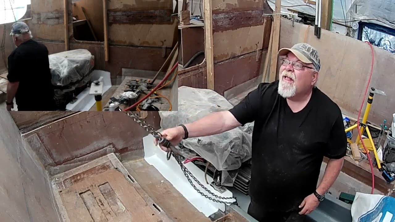 Doing it alone. YANMAR 4JH-TE DIESEL ENGINE INSTALLATION - Ep 82