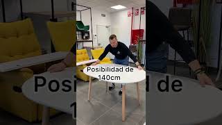 Mesa Comedor Redonda Extensible Norman Blanco/ Haya