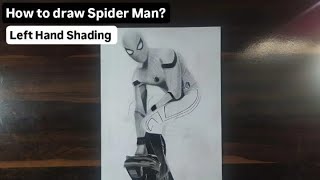 Spider Man drawing| Left Hand Shading tutorial | #spiderman #drawing #realesticsketcher screenshot 5