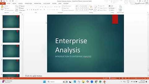Post Production Validation, Enterprise Analysis