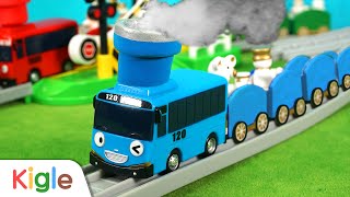 Tayo Bus Kecil | Permainan Kereta Mainan Pelangi | Bermain Truk Pengangkut Mobil | KigleTV Indonesia